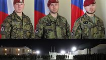 Martin Marcin, Kamil Beneš a Patrik Štěpánek. S padlými spolubojovníky se... Martin Marcin, Kamil Beneš a Patrik Štěpánek. S padlými spolubojovníky se...