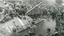 Tanky v Praze v srpnu 1968. Tanky v Praze v srpnu 1968.