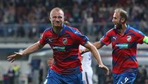 Plzeň - CSKA Moskva 2:2. Hosté v poslední minutě vyrovnali z penalty Michael Krmenčík se raduje z druhé branky do sítě CSKA Moskva | na serveru Lidovky.cz | aktuální zprávy