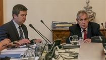 Předseda ČSSD Jan Hamáček a prezident ČR Miloš Zeman. | na serveru Lidovky.cz | aktuální zprávy