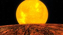 Umělecká představa pohledu z planety Kepler-10b na mateřskou hvězdu | na serveru Lidovky.cz | aktuální zprávy