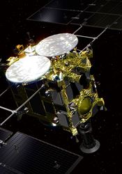Japonská sonda Hajabusa 2 vypustila na asteroid Ryugu dva roboty Umělecká představa sondy Hajabusa 2. | na serveru Lidovky.cz | aktuální zprávy