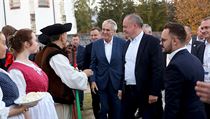 Český prezident Miloš Zeman (uprostřed) navštívil 11. října 2018 spolu s... | na serveru Lidovky.cz | aktuální zprávy