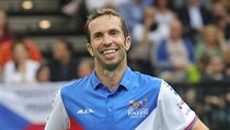 Radek Štěpánek při představování hráčů. | na serveru Lidovky.cz | aktuální zprávy