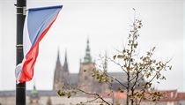 Centrum Prahy ozdobily české vlajky u příležitosti oslav 100 let od založení... Centrum Prahy ozdobily české vlajky u příležitosti oslav 100 let od založení...