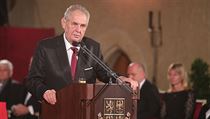 PREZIDENT ZEMAN PŘI PROSLOVU NA ÚVOD UDĚLOVÁNÍ STÁTNÍCH VYZNAMENÁNÍ. | na serveru Lidovky.cz | aktuální zprávy