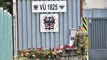 Pieta za tři padlé vojáky v Afghánistánu před branami 42. mechanizovaného...