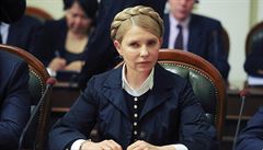 Julija Tymoenková na zasedání kulatého stolu v Kyjev.