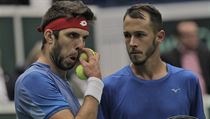 Jiří Veselý a Lukáš Rosol během zápasu s Holandskou dvojicí Robin Haase,... | na serveru Lidovky.cz | aktuální zprávy