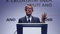 Předseda vlády Andrej Babiš během projevu na celostátním sněmu hnutí ANO. | na serveru Lidovky.cz | aktuální zprávy
