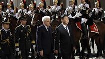 Čínský prezident Si Ťin-pching a italský prezident Sergio Mattarella. | na serveru Lidovky.cz | aktuální zprávy