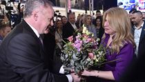 Končící prezident Andrej Kiska blahopřeje své nástupkyni Zuzaně Čaputové ve... | na serveru Lidovky.cz | aktuální zprávy