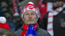 Fanoušek Slavie při zápase s Chelsea. | na serveru Lidovky.cz | aktuální zprávy