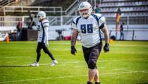 Nejstarší hráč české nejvyšší ligy amerického fotbalu Martin Wasserbauer během... | na serveru Lidovky.cz | aktuální zprávy