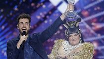 Vtz leton Eurovize Duncan Laurence s loskou vtzkou Netta Barzilai z...
