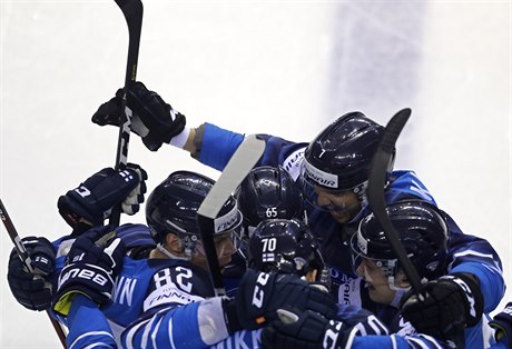 Radost finských hokejist.