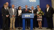 Zleva místopředsedové ODS Miloš Vystrčil, Evžen Tošenovský, Martin Baxa,... | na serveru Lidovky.cz | aktuální zprávy