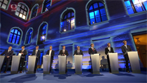 Všichni účastníci poslední předvolební debaty.
