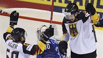Šest německých hrozeb, se kterými se Češi musí vypořádat. Bude řádit hvězdný Draisaitl? Leon Draisaitl a Patrick Hager oslavují branku do finské sítě. | na serveru Lidovky.cz | aktuální zprávy