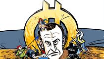 Emmanuel Macron a žluté vesty. Emmanuel Macron a žluté vesty.