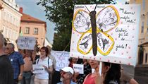 Demonstrace proti Babišovi v Chebu. | na serveru Lidovky.cz | aktuální zprávy