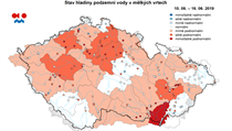 Hladina podzemní vody se zvedla. Oproti loňsku se také výrazně zlepšil stav vegetace Stav hladiny podzemní vody v mělkých vrtech za období 10. - 16. 6. 2019. | na serveru Lidovky.cz | aktuální zprávy