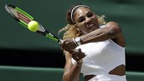 Wimbledon - semifinále Strýcová vs. Williamsová: Američanka při backhandu. | na serveru Lidovky.cz | aktuální zprávy