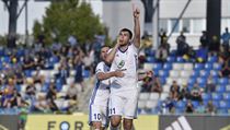 Nikolaj Komličenko z Boleslavi (vpravo) se raduje z gólu z penalty se... | na serveru Lidovky.cz | aktuální zprávy