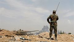Vojáci v okolí Damaku.