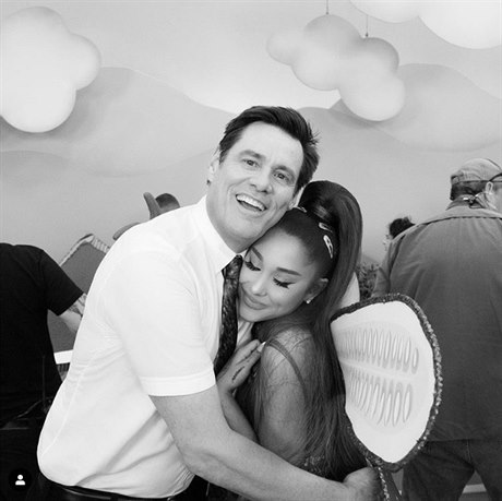 Ariana Grande se svým oblíbeným hercem Jimem Carreym.