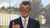 Premiér Andrej Babiš vystoupil na tiskové konferenci po jednání s řediteli...