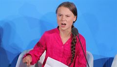 Emotivní Greta Thunbergová pi proslovu v sídle OSN.