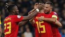 Fotbalisté Belgie slaví postup na Euro. | na serveru Lidovky.cz | aktuální zprávy