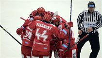 Hráči Třince se radují z gólu | na serveru Lidovky.cz | aktuální zprávy