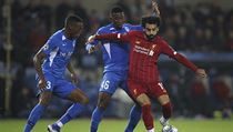 Mohamed Salah dokáže hrát na veliké úrovní i v obležení dvou bránících hráčů. | na serveru Lidovky.cz | aktuální zprávy