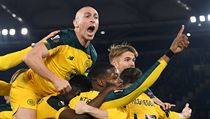 Fotbalisté Celticu se radují z rozhodující branky do sítě Lazia. | na serveru Lidovky.cz | aktuální zprávy