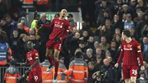 Fabinho slaví vítěznou branku proti Manchesteru City. | na serveru Lidovky.cz | aktuální zprávy