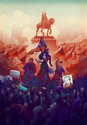 Svoboda vede lid na barikády. Jak vidí sametovou revoluci ilustrátorské duo Tomski&Polanski? Jedná se o citaci našeho oblíbeného obrazu od Eugena Delacroix - Svoboda vede... | na serveru Lidovky.cz | aktuální zprávy
