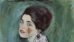 Gustav Klimt - Portrét dámy. 23 let poheovaný obraz.