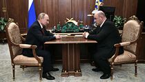 Vladimir Putin a Michail Mišustin při dnešním setkání v Kremlu. | na serveru Lidovky.cz | aktuální zprávy
