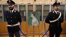 Obraz, který ve zdi galerie náhodou objevil zahradník, je opravdu ukradené dílo slavného Klimta Obraz nazvaný Portrét dámy, který Klimt namaloval mezi lety 1916 a 1917 | na serveru Lidovky.cz | aktuální zprávy
