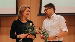 Magdalena Davis a Michal Berg na sjezdu v Ústí nad Labem.