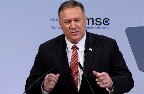 Státní tajemník USA Mike Pompeo oslovuje publikum na pódiu během 56. mnichovské... | na serveru Lidovky.cz | aktuální zprávy