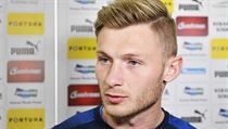 Obránce Jakub Brabec vystoupil 11. února 2020 v Plzni na tiskové konferenci... | na serveru Lidovky.cz | aktuální zprávy