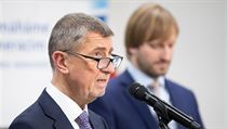 Předseda vlády Andrej Babiš a ministr zdravotnictví Adam Vojtěch.