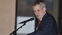 Prezident Miloš Zeman hovoří k hostům 8. března 2020 v Jízdárně Pražského hradu...