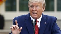 Donald Trump na tiskové konferenci ke koronaviru 29. 3. 2020 v Bílém domě.