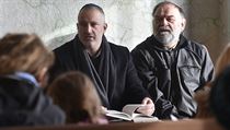 Izraelský rabín David Bohbot (vlevo) a člen Židovské obce Kolín Miloš Kašpar. | na serveru Lidovky.cz | aktuální zprávy