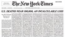 Titulní stránka deníku The New York Times, který vzdal hold obětem koronaviru. | na serveru Lidovky.cz | aktuální zprávy