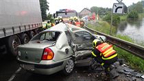 Devětašedesátiletá spolujezdkyně zemřela 3. července 2020 při čelní srážce dvou...